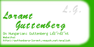 lorant guttenberg business card